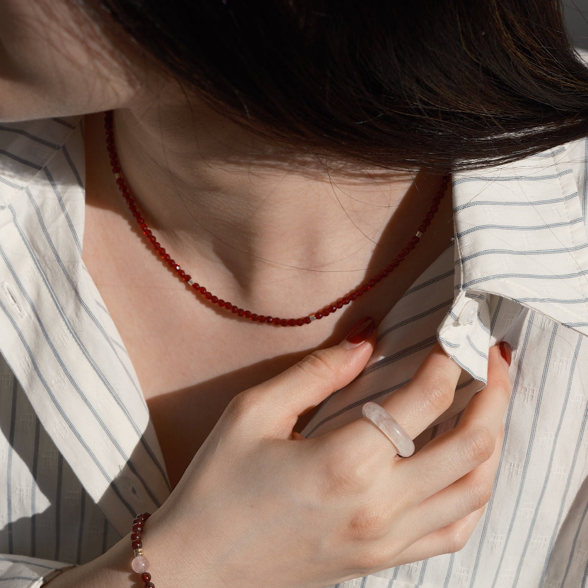 garnet necklace | vitality