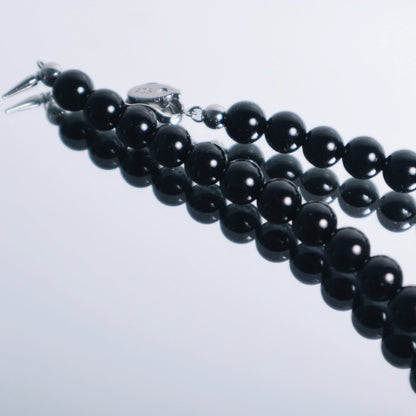 obsidian necklace | shield